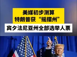 美媒初步测算特朗普获“摇摆州”，宾夕法尼亚州全部选举人票