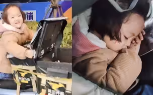萌娃趴电动车陪妈妈送外卖 每次主动打开货箱盖 暖心一幕令人心疼