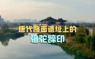 唐代路面遗址上的骆驼蹄印