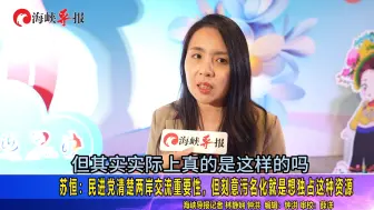 苏恒：民进党清楚两岸交流重要性，但刻意污名化是想独占这块资源