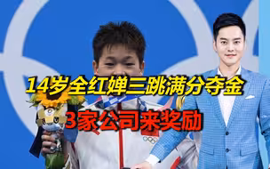 14岁全红婵三跳满分夺金，3家公司来奖励，送房送商铺还送20万