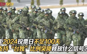 距2024投票日不足100天，支持“台独”比例突降释放什么信号？