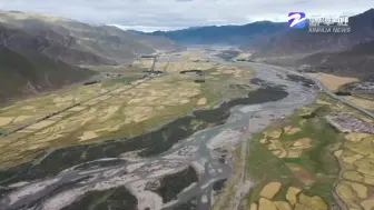 鸟瞰金秋的拉萨河谷美如画