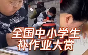 神兽归笼，全国中小学生补作业大赏，你家孩子是哪种？