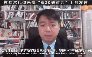 王文：G20须施加压力，让美国出台负责任的政策