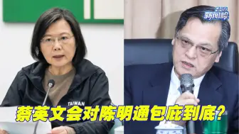 蔡英文会对陈明通包庇到底？叶耀鹏：不是想不想，而是能不能