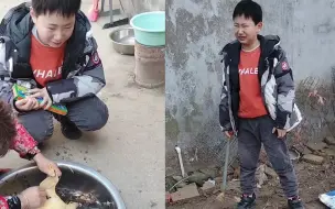 奶奶杀鸡孩子蹲旁边哭成泪人 说要花100万把鸡救活逗笑家人