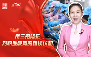 三农锐评丨用三招修正对职业教育的错误认知