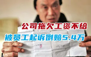 公司拖欠工资不给，被员工起诉要赔5.4万，玩心计行不通就该倒大霉