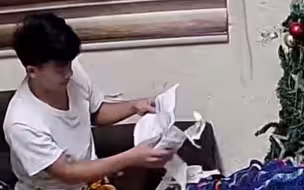 菲律宾男孩的作业被狗吃了，有监控为证！