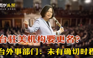 搞事情！台驻美机构改名“台湾代表处”？ 台外事部门：未有确切时程