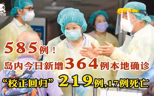 585例！岛内今日新增364例本地确诊、“校正回归”219例