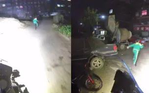 爱是一道夜路上的光！回家路突然被照亮，男孩以为遇坏人加速狂骑