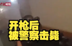 实拍美国一公寓内枪战：一男子开枪后被警察击毙