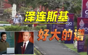 G20召开在即，泽连斯基放下狠话：他和普京，印尼只能二选一